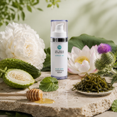 Simply Mi Clear Skin Serum mit
Momordica PHA Säure Honig Lotus
Mariendistel Meeresalgen Wirkstoffen